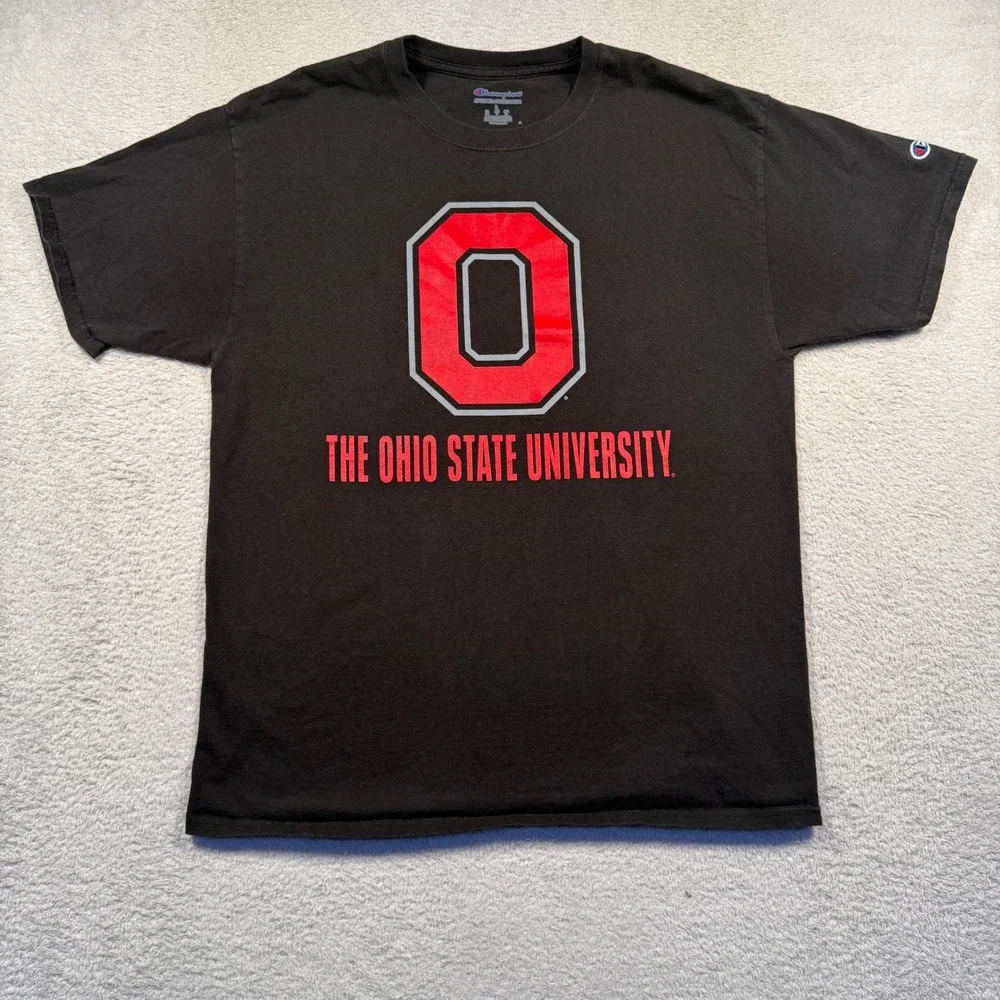 Champion The Ohio State University Buckeyes Tee T-Shirt OSU Black Mens Large - Picture 1 of 5